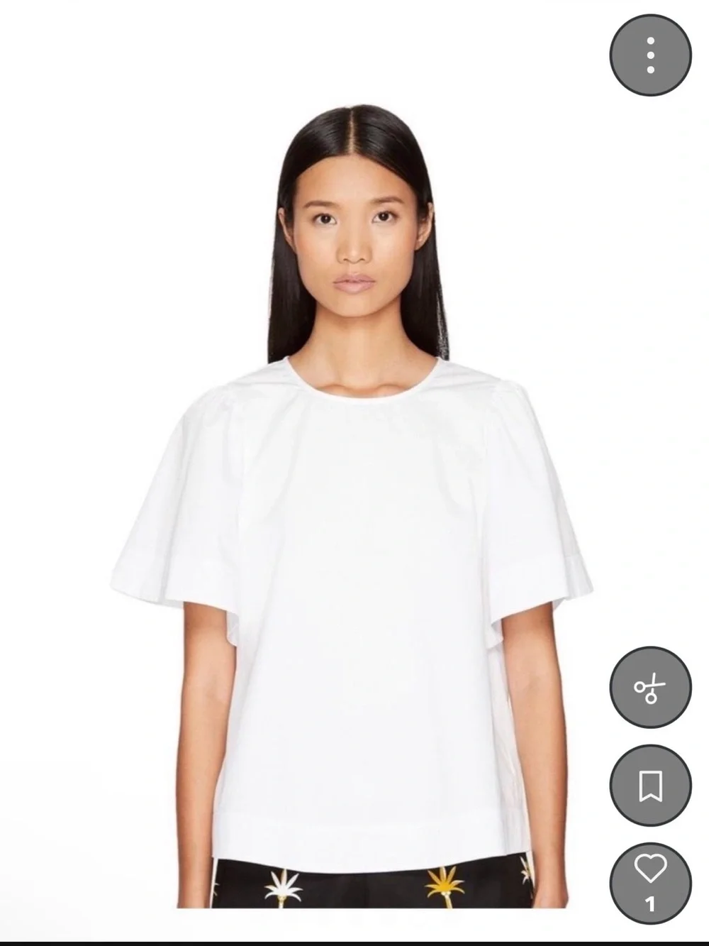 Classic White Flutter Sleeve Top Kate Spade XS